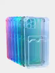 Чехол силиконовый с карманом на iPhone 7/8 Plus, 11, 12, 13, Pro, Pro Max