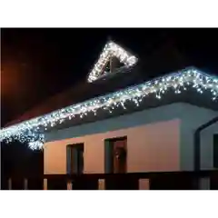 Белый уличная гирлянда Бахрома