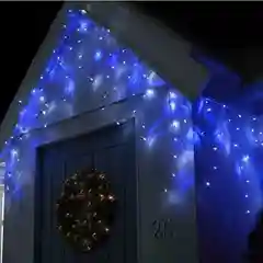 Синий уличная гирлянда Бахрома