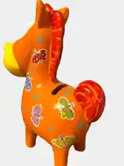 Оранжевый копилка "Лошадка ", 4 цвета, 19 х 16 х 7 см