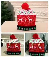 Шапка новогодняя, светодиодная