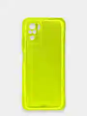 Желтый чехол прозрачный для Xiaomi Redmi Note 10 / Note 10S, Poco M5s плотный неоновый с оттенком