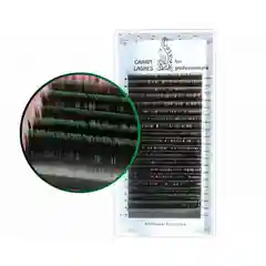 Ресницы двухтоновые зелёные Lovely - 20 линий -Mix С0,20/8-15