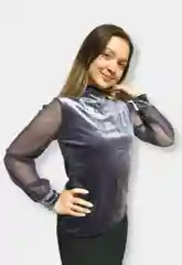Синий топ женский, велюровый