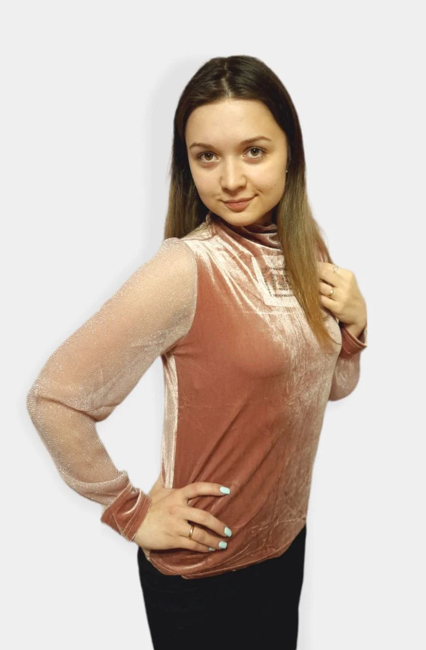 Коралловый топ женский, велюровый