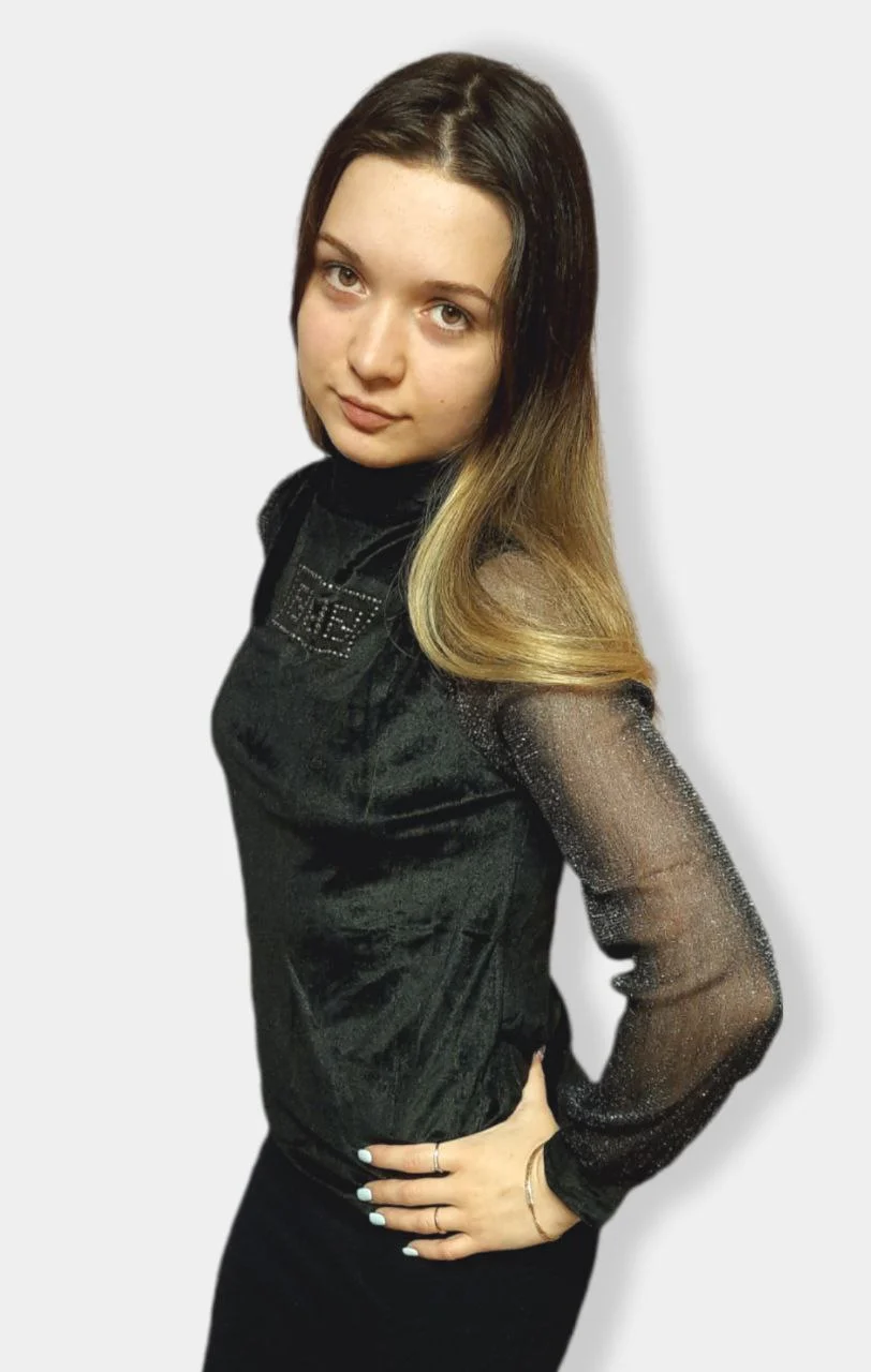 Черный топ женский, велюровый