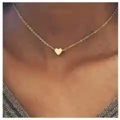 Золотой цепочка с сердцем