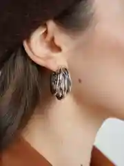 Серьги-кольца на Новый год