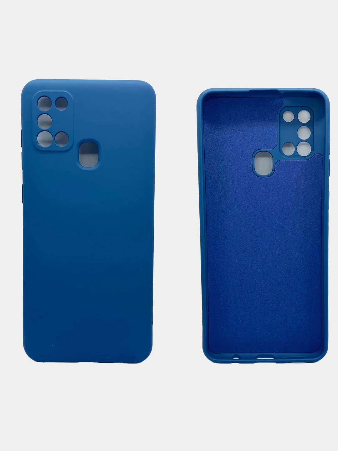Синий меланж чехол для Samsung A02S, A21S, A12, A50, A01core, A10, A52, M31S, A11/M11, A41, A32 бархат