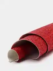 Кожзам с глиттером на тканевой основе, цвет красный