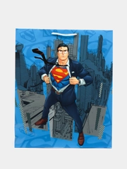 Пакет подарочный большой Superman-1, 335*406*155 мм