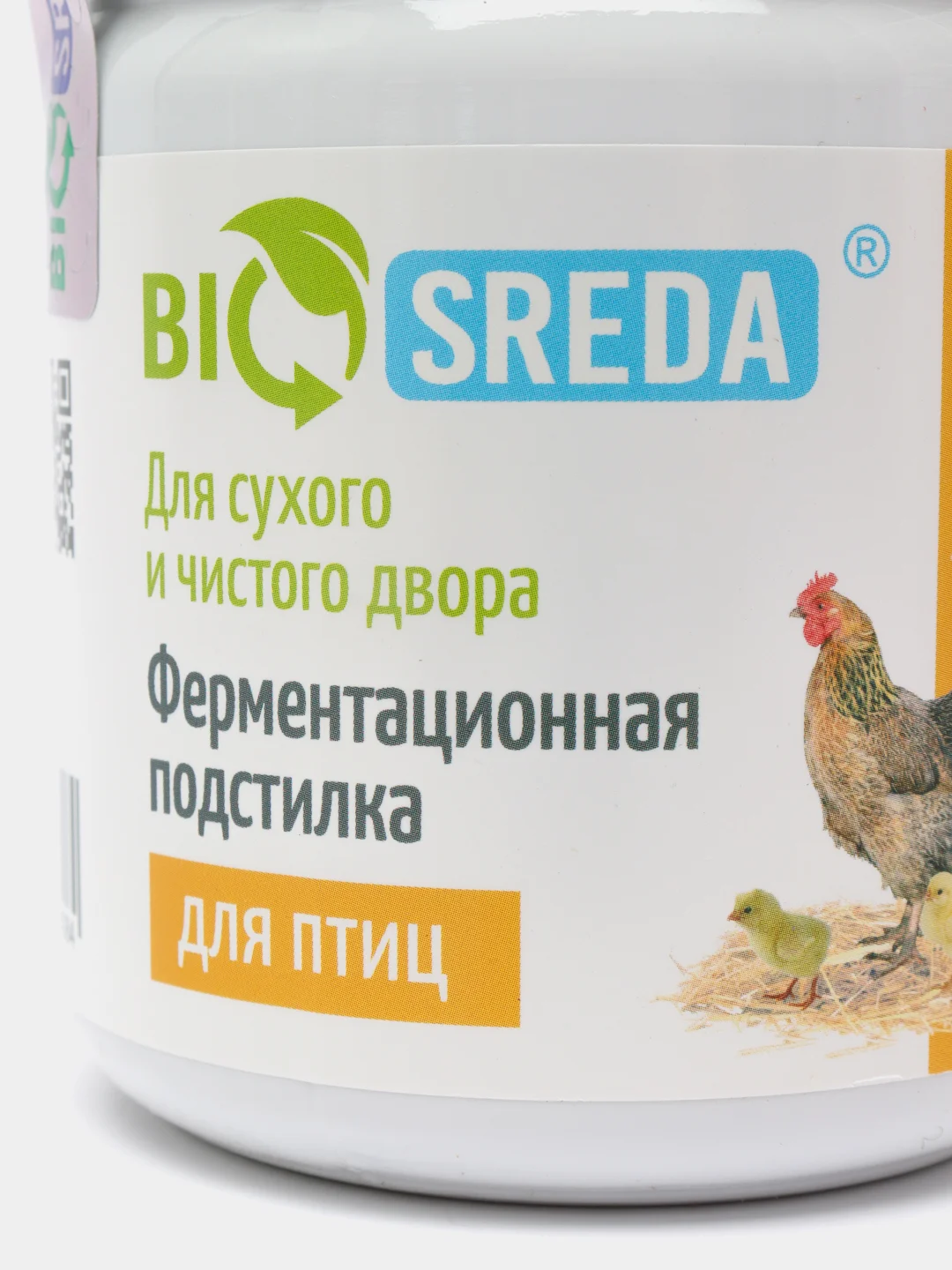 Ферментационная подстилка BIOSREDA для птиц, 250 гр банка/бактерии Биосреда