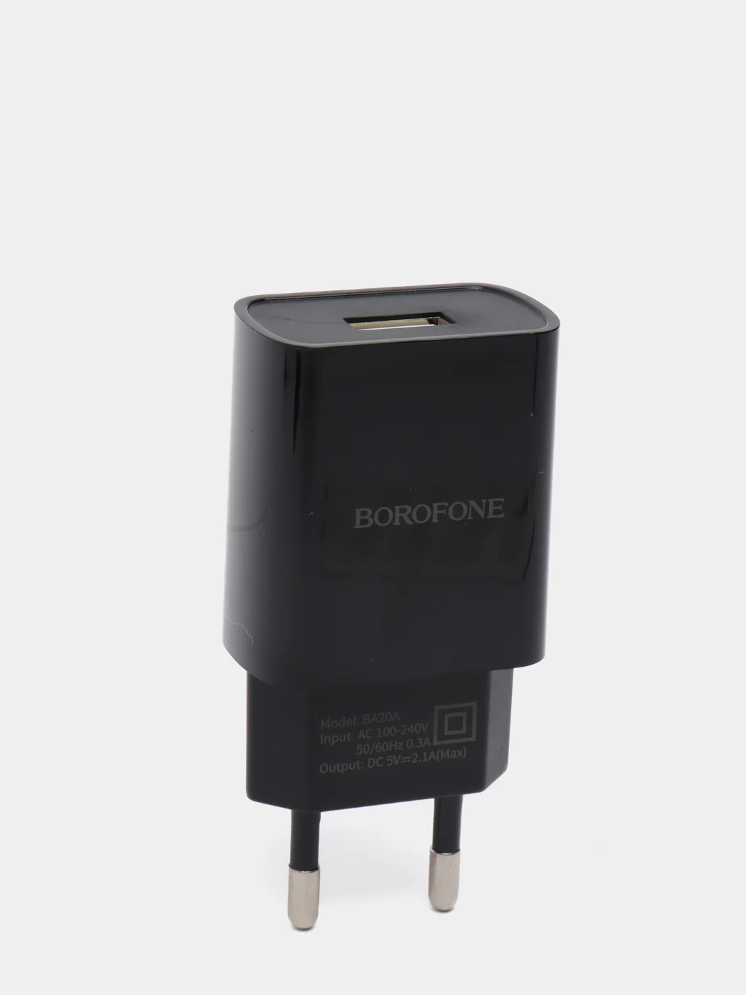 Черный сетевое зарядное устройство Micro USB Borofone BA20A 2.1A