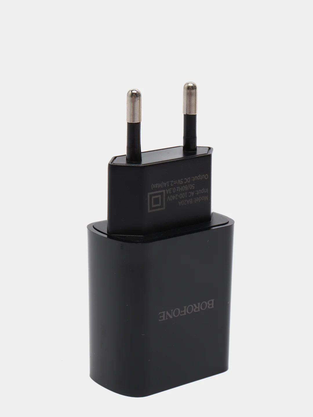 Черный сетевое зарядное устройство Micro USB Borofone BA20A 2.1A