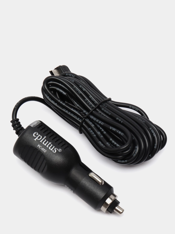Зарядное устройство для видеорегистратора и навигатора, miniUSB, 3 м, Eplutus FC-052