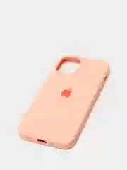 Желтый защитный силиконовый чехол для iPhone 12 mini, с яблоком