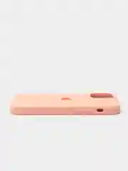 Желтый защитный силиконовый чехол для iPhone 12 mini, с яблоком