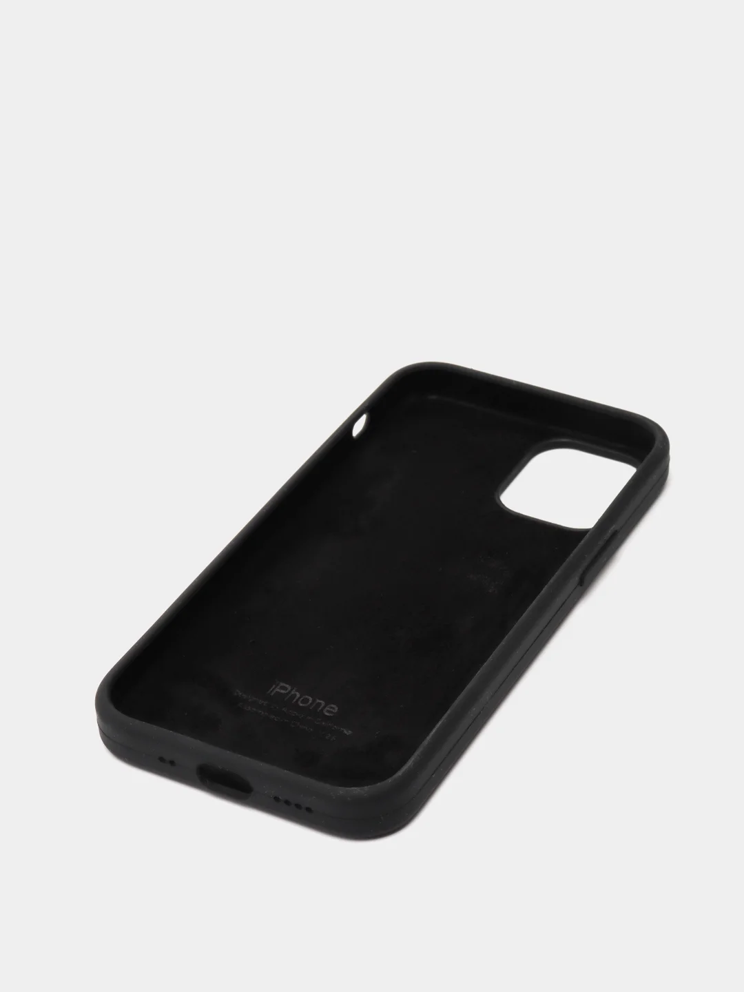 Черный защитный силиконовый чехол для iPhone 12 mini, с яблоком