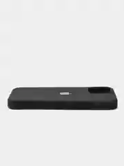Черный защитный силиконовый чехол для iPhone 12 mini, с яблоком