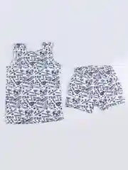 Серый меланж комплект белья: майка и трусы, для мальчика