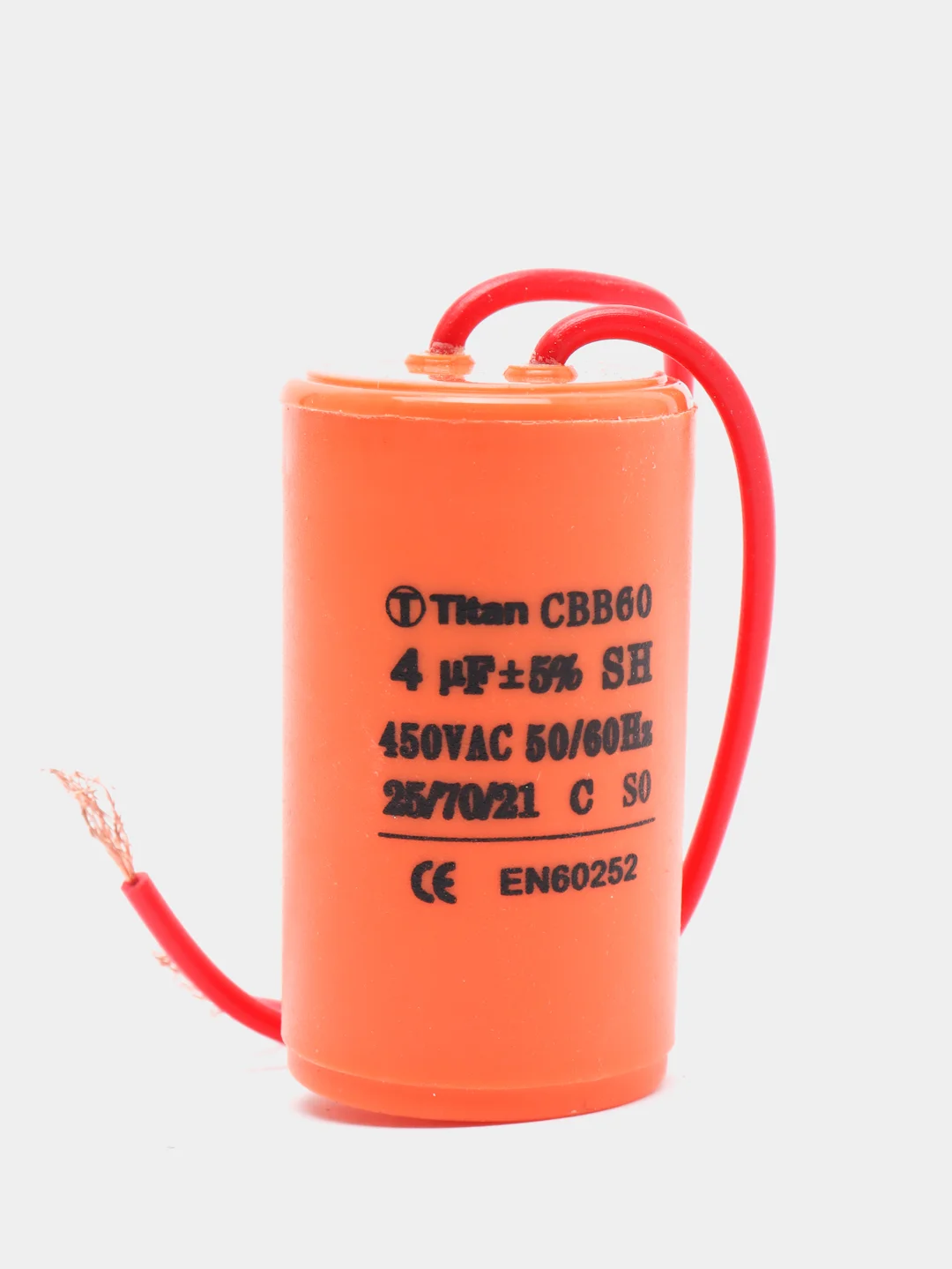 4мкФ Конденсатор пусковой CBB60 4uF 450V гибкие выводы конденсатор двигателя