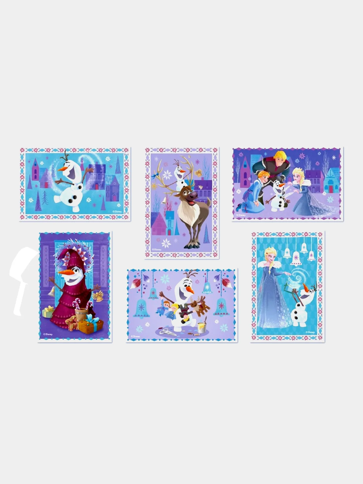 Кубики детские с картинкой, 6 кубиков. Холодное сердце Эльза, Олаф Disney
