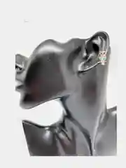 Розовый серьги "Совушки"