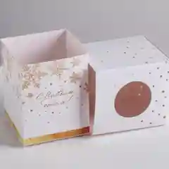 Коробка Бонбоньерка новогодняя (коробочка для подарка)