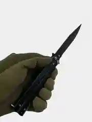Серый нож Бабочка (балисонг) CS GO, цвет черный, разные виды