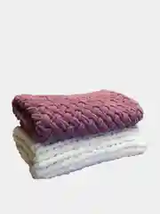 Плед детский плюшевый ручной вязки Alize puffy