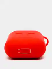 Красный чехол для беспроводных наушников - бокса Airpods