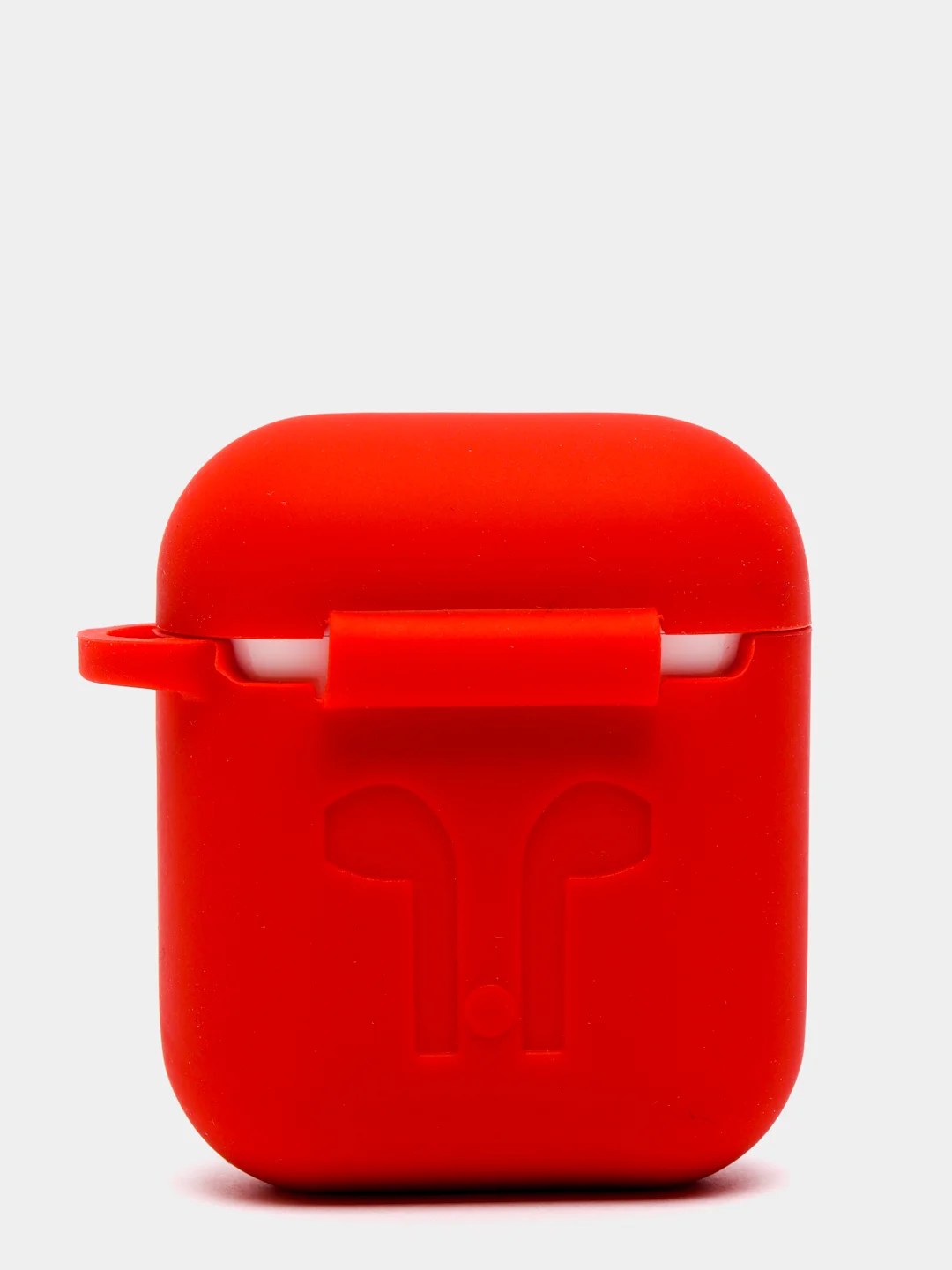 Красный чехол для беспроводных наушников - бокса Airpods