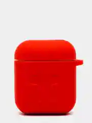 Красный чехол для беспроводных наушников - бокса Airpods