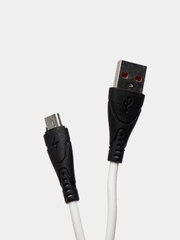 USB кабель мягкий силикон ECUSIN с выходом Type-C/Micro-USB - быстрая зарядка до 2.4А