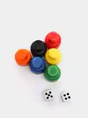 Набор для настольных игр, 6 фишек, 2 кубика