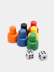 Набор для настольных игр, 6 фишек, 2 кубика