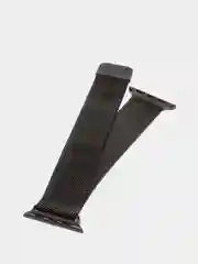 Черный ремешок стальной на Apple Watch, миланский