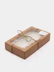 Черный подставка/подсвечник/поднос из гипса 18*9,5*1,6 см