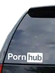 Наклейка на авто "PornHub Porn Hub" 20х5,5см