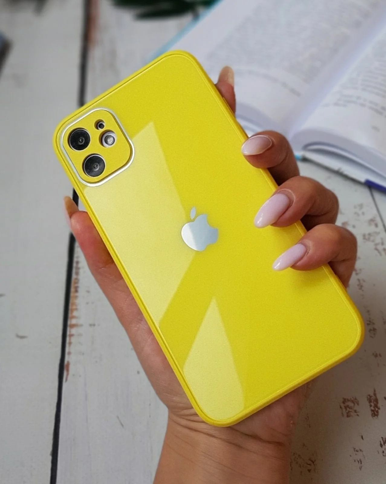 Аметистовый стеклянный чехол накладка Glass Case Apple iPhone айфон 6/7/8 Plus/Xs/Xr/11/12/13 Pro Max