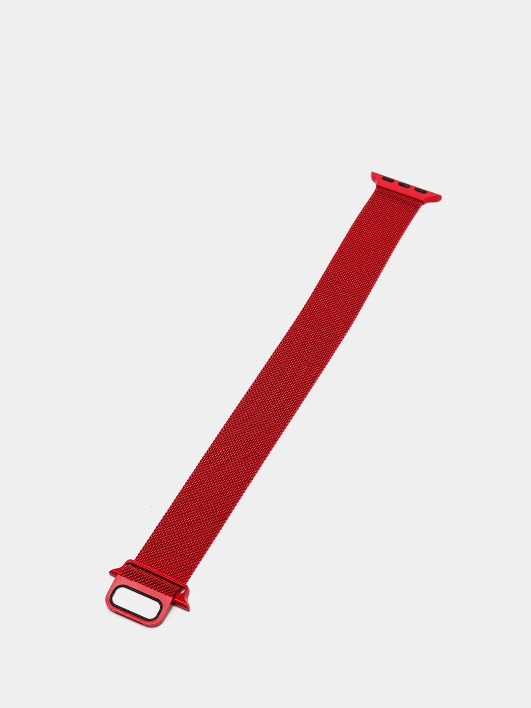 Красный ремешок стальной на Apple Watch, миланский