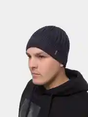Синий меланж шапка мужская утепленная
