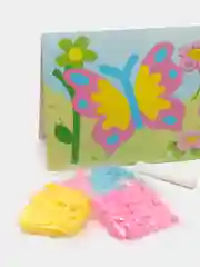 Красный аппликация с помпонами