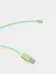 Зеленый кабель магнитный светящийся для зарядки iphone / micro usb / type-c