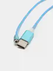 Синий кабель магнитный светящийся для зарядки iphone / micro usb / type-c