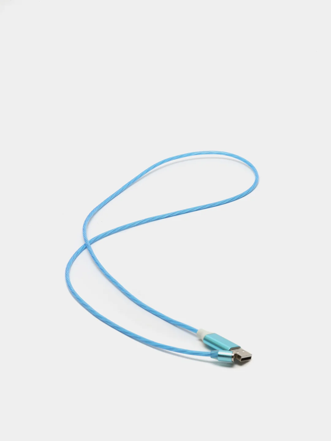 Синий кабель магнитный светящийся для зарядки iphone / micro usb / type-c
