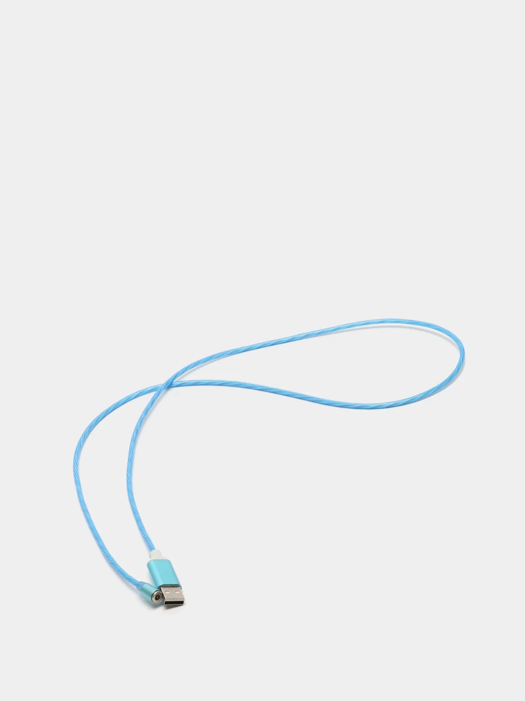 Синий кабель магнитный светящийся для зарядки iphone / micro usb / type-c