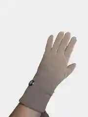 Серый женские перчатки с меховым подкладом и сенсорным пальцем
