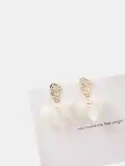 Пудровый серьги "Total white"