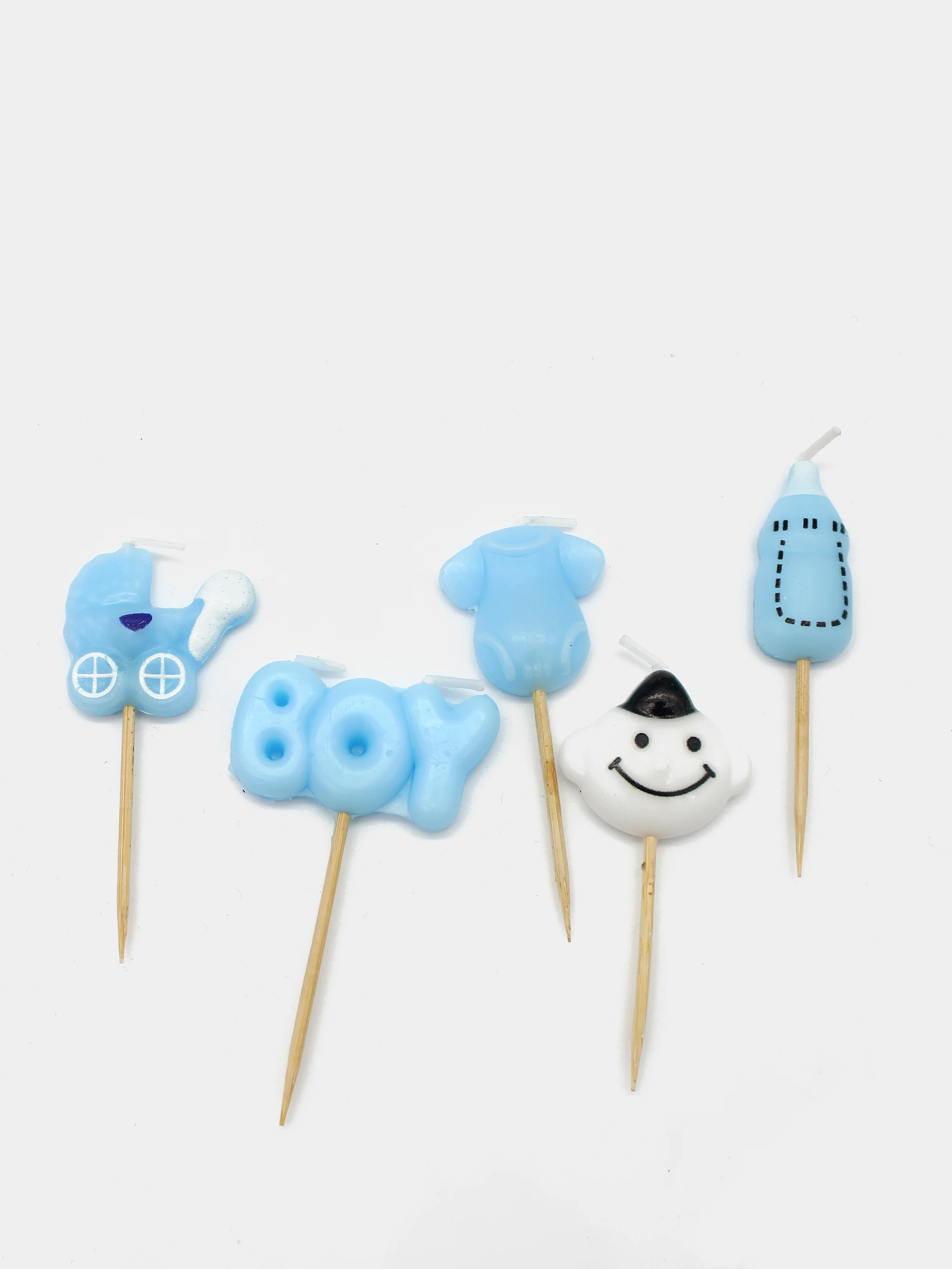 Голубой свечи для торта для мальчика/девочки "boy girl"